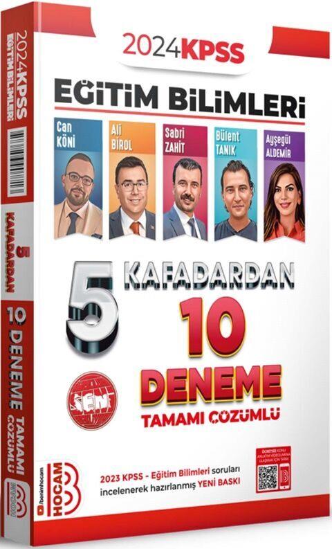 Benim Hocam Yayınları 2024 KPSS Eğitim Bilimleri 5 Kafadardan Tamamı Çözümlü 10 Deneme