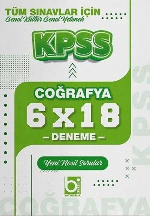 Bigelio Yayıncılık KPSS Coğrafya 6x18 Deneme