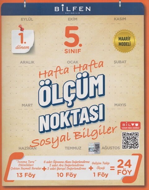 Bilfen Yayıncılık 5. Sınıf Sosyal Bilgiler Ölçüm Noktası 1. Dönem