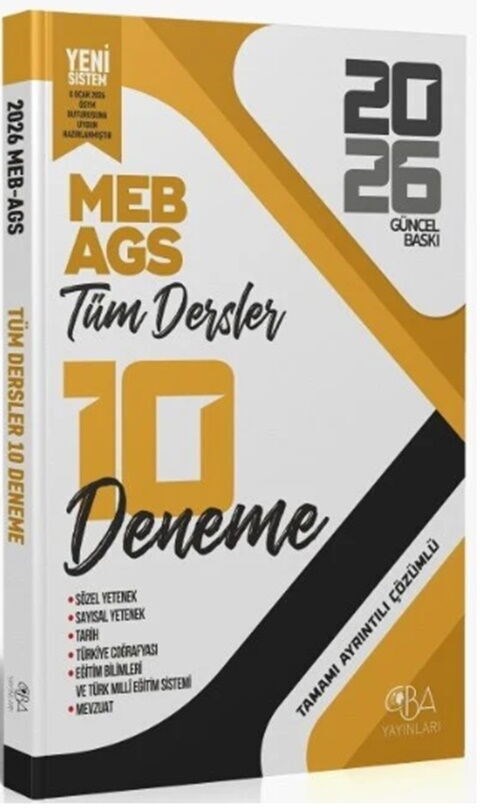 CBA Yayınları 2026 MEB AGS Tüm Dersler 10 Deneme