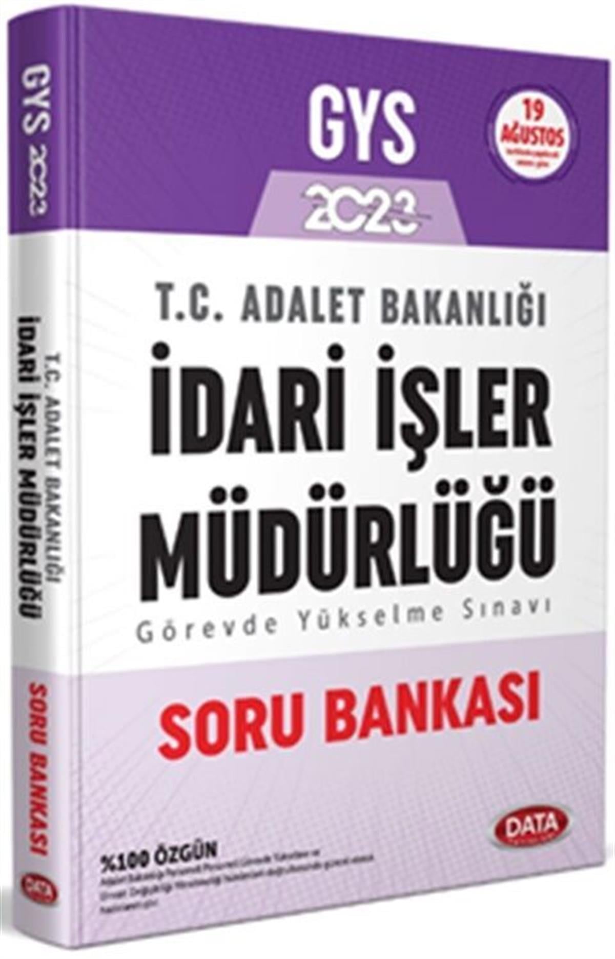 Data Yayınları 2023 Adalet Bakanlığı İdari İşler Müdürlüğü GYS Soru Bankası