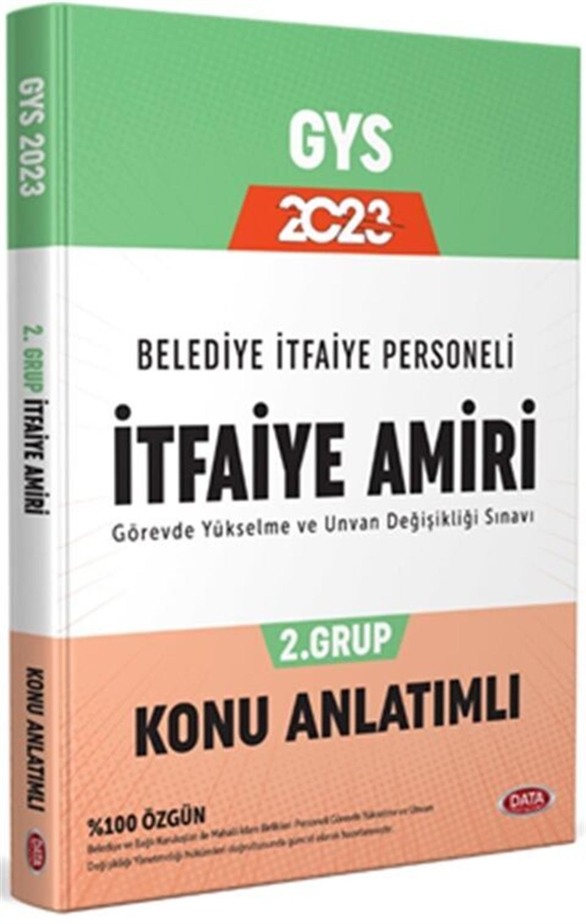 Data Yayınları 2023 GYS Belediye İtfaiye Amiri 2. Grup Konu Anlatımlı