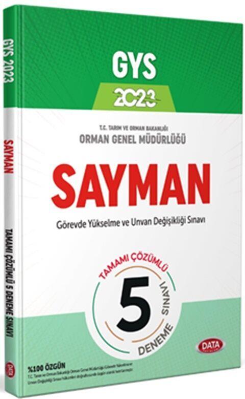 Data Yayınları 2023 GYS Orman Genel Müdürlüğü Sayman 5 Deneme