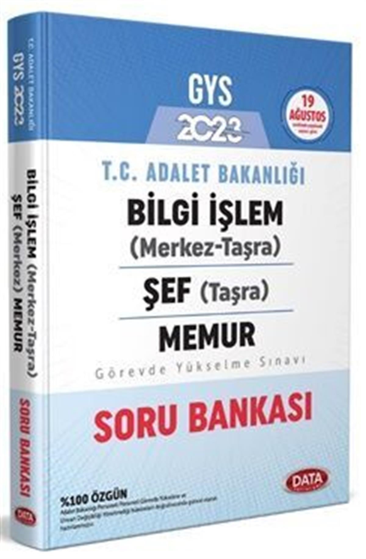 Data Yayınları 2023 GYS T.C. Adalet Bakanlığı Bilgi İşlem Soru Bankası