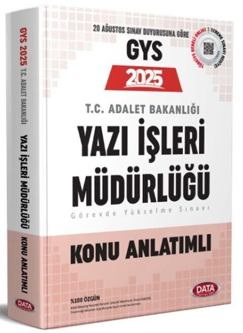 Data Yayınları 2025 Adalet Bakanlığı Yazı İşleri Müdürlüğü GYS Konu Anlatımlı