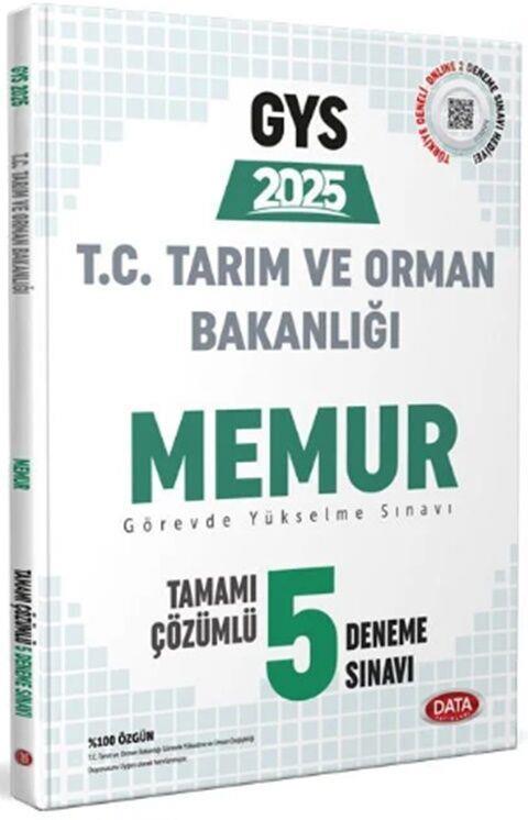 Data Yayınları 2025 GYS Tarım ve Orman Bakanlığı Memur Tamamı Çözümlü 5 Deneme Sınavı