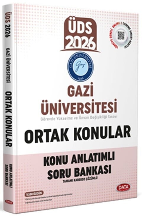 Data Yayınları 2026 Gazi Üniversitesi ÜDS Ortak Konular Konu Anlatımlı Soru Bankası