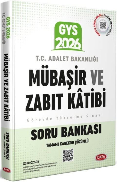 Data Yayınları 2026 GYS Adalet Bakanlığı Mübaşir Ve Zabıt Katibi Soru Bankası