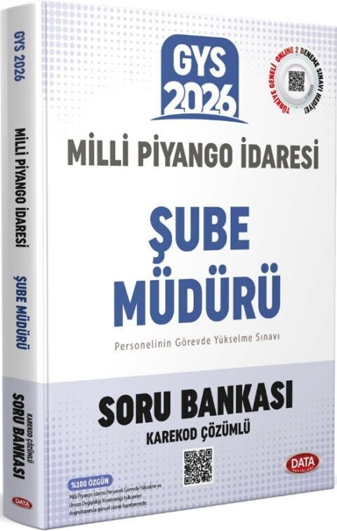 Data Yayınları 2026 GYS Milli Piyango İdaresi Şube Müdürü Soru Bankası