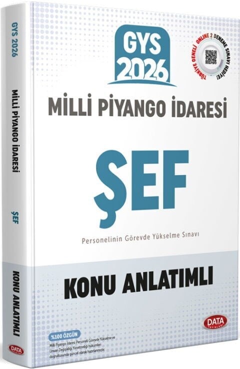 Data Yayınları 2026 GYS Milli Piyango İdaresi Şef Konu Anlatımlı