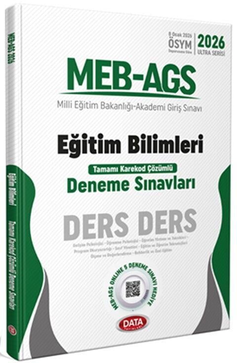 Data Yayınları 2026 MEB AGS Eğitim Bilimleri Ders Ders Karekod Çözümlü Deneme Sınavları