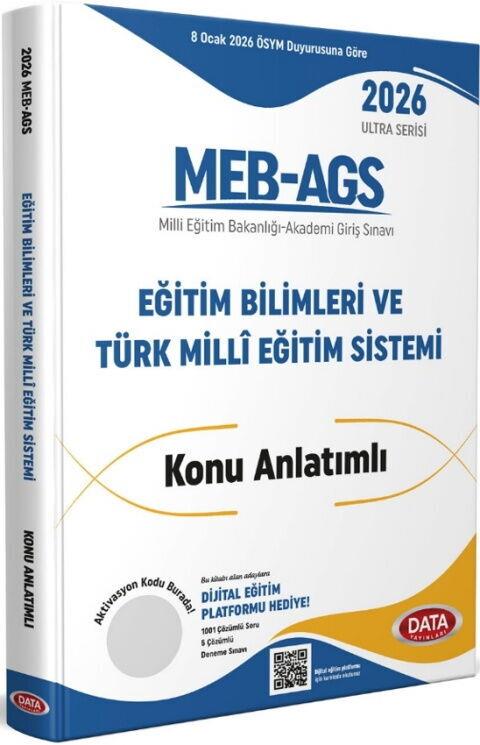 Data Yayınları 2026 MEB AGS Ultra Serisi Eğitimin Temelleri Türk Milli Eğitim Sistemi Konu Anlatımlı