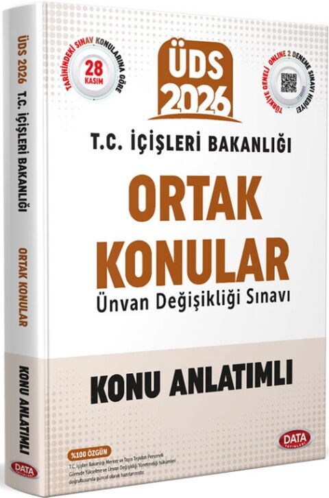 Data Yayınları 2026 ÜDS T.C. İçişleri Bakanlığı GYS Ortak Konular Konu Anlatımlı