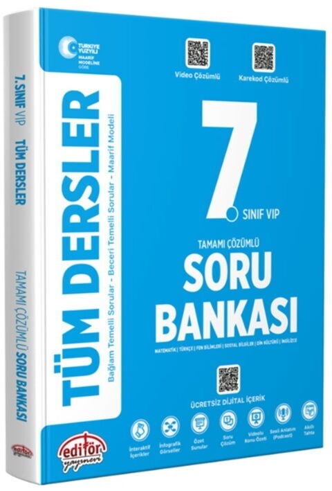 Data Yayınları 7. Sınıf Tüm Dersler Soru Bankası
