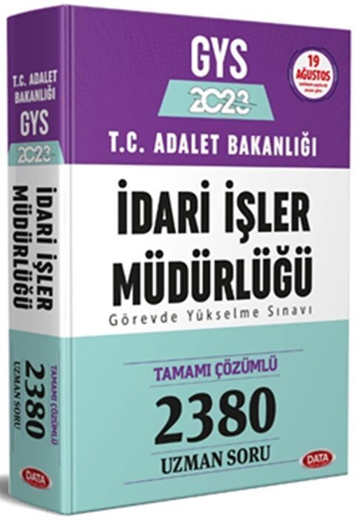 Data Yayınları Adalet Bakanlığı İdari İşler Müdürlüğü GYS 2380 Soru Bankası