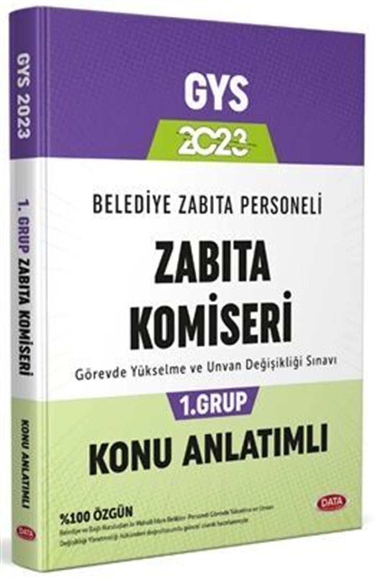 Data Yayınları GYS Beldeiye Zabıta Personeli Zabıta Komiseri 1. Grup Konu Anlatımlı