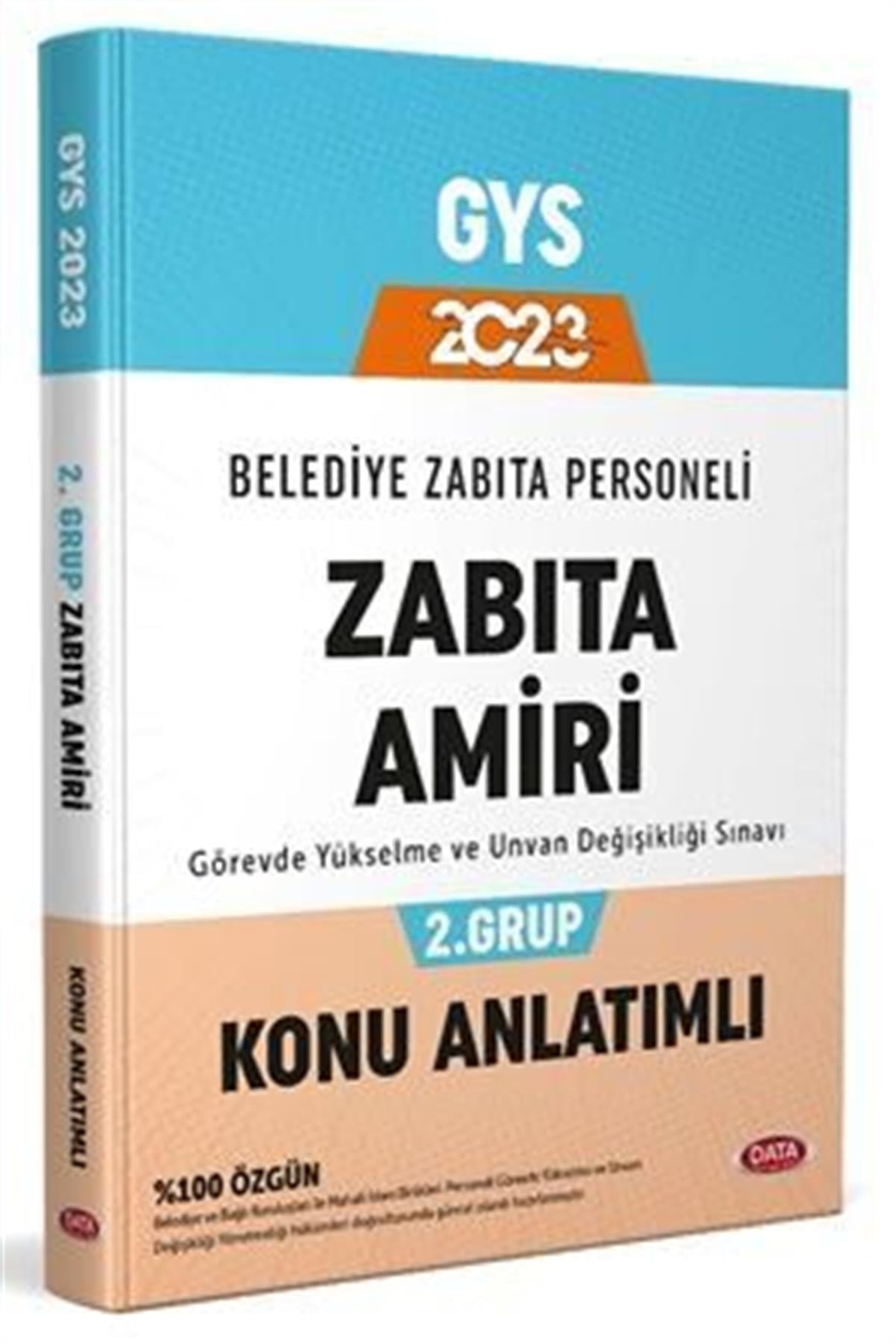 Data Yayınları GYS Belediye Zabıta Personeli Zabıta Amiri 2. Grup Konu Anlatım