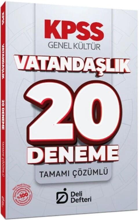 Deli Defteri KPSS Vatandaşlık 20 Deneme