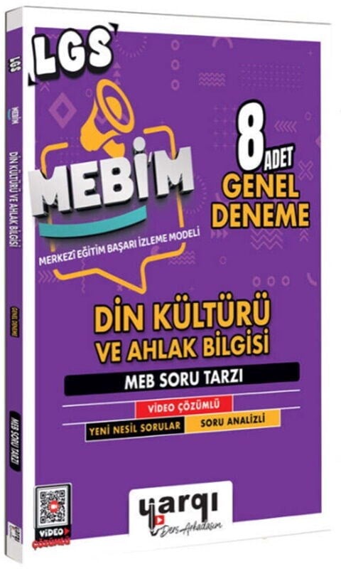 Ders Arkadaşım 8. Sınıf LGS MEBİM Din Kültürü ve Ahlak Bilgisi 8 Adet Genel Deneme