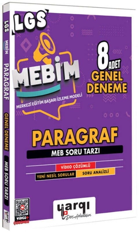 Ders Arkadaşım 8. Sınıf LGS MEBİM Paragraf 8 Adet Genel Deneme