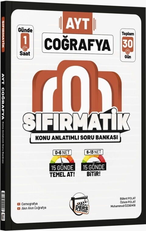 Ders Platosu AYT Coğrafya Sıfırmatik Konu Anlatımlı Soru Bankası