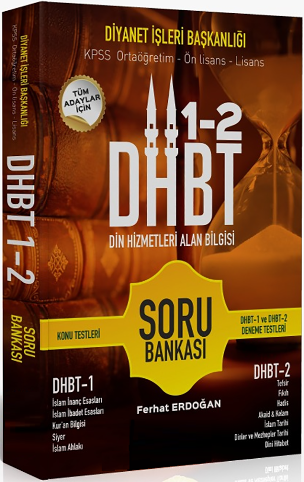 DHBT Din Hizmetleri Alan Bilgisi 1-2 Soru Bankası Ferhat Erdoğan