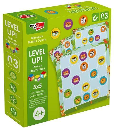 Dikkat Atölyesi Yayınları Level Up  3 - Orman Hayvanları Sudoku