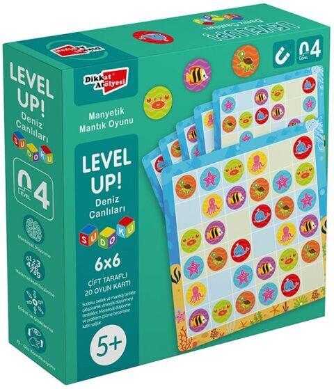 Dikkat Atölyesi Yayınları Level Up 4 - Deniz Canlıları Sudoku