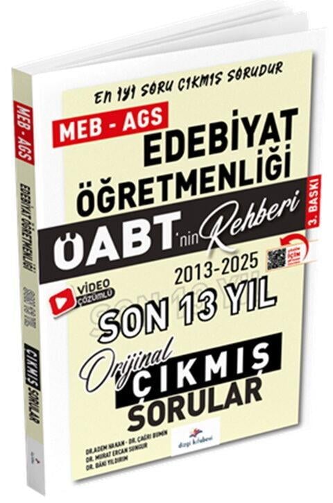 Dizgi Kitap 2026 MEB AGS ÖABT Edebiyat Öğretmenliği ÖABT nin Rehberi Konularına Göre 13 Yıl Çıkmış Sorular