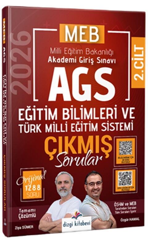 Dizgi Kitap 2026 MEB AGS Tamamı Video Çözümlü Eğitim Bilimleri ve Türk Milli Eğitim Sistemi Çıkmış Sorular
