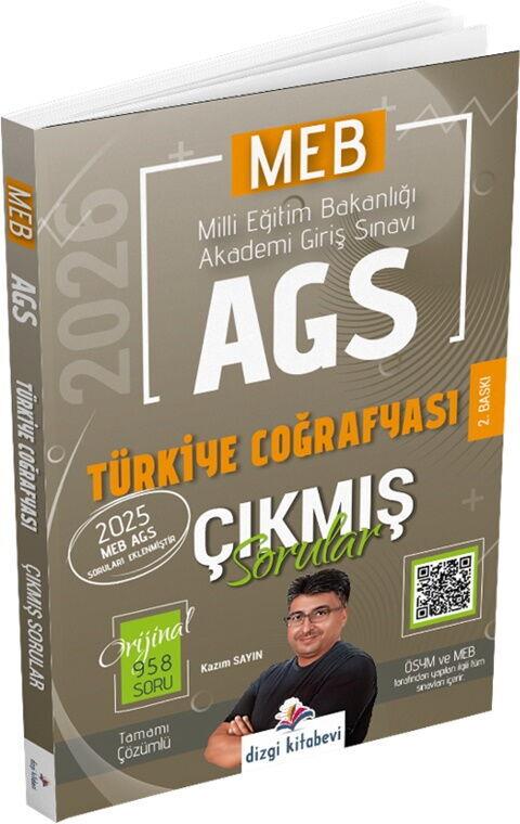 Dizgi Kitap 2026 MEB AGS Tamamı Video Çözümlü Türkiye Coğrafyası Çıkmış Sorular