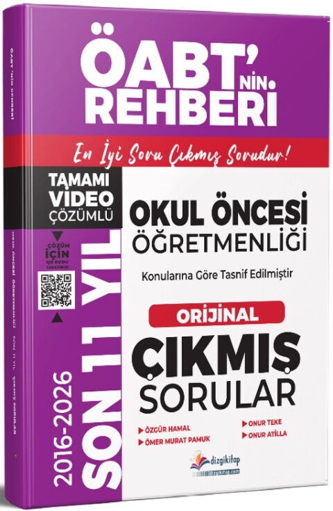 Dizgi Kitap 2027 MEB AGS ÖABT Okul Öncesi Öğretmenliği Son 11 Yıl Orijinal Video Çözümlü Çıkmış Sorular