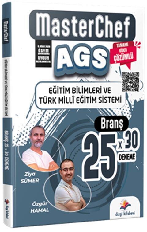 Dizgi Kitap MasterChef MEB AGS Eğitim Bilimleri ve Türk Milli Eğitim Sistemi 25 Branş Deneme
