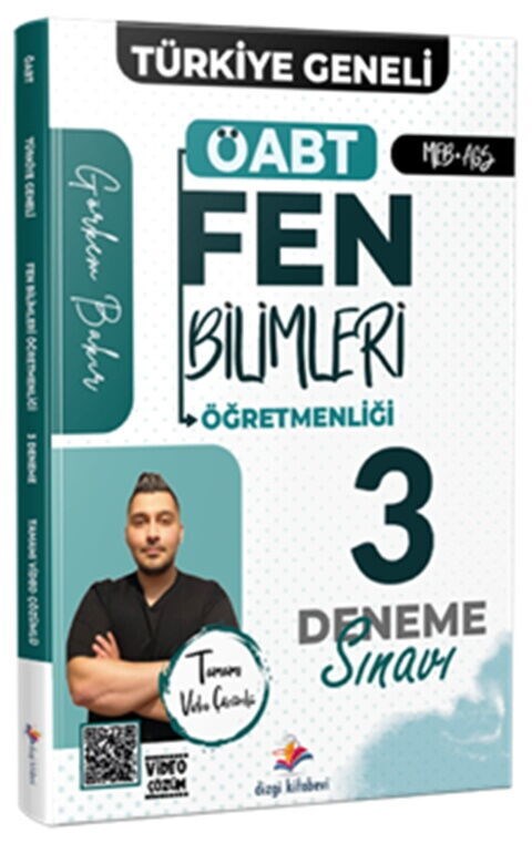 Dizgi Kitap MEB AGS ÖABT Fen Bilimleri Öğretmenliği Tamamı Video Çözümlü Türkiye Geneli 3 Deneme Sınavı