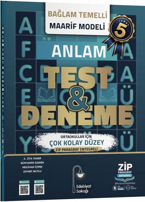 Edebiyat Sokağı 5. Sınıf Anlam Maarif Model Test ve Deneme