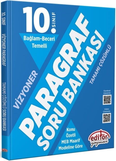 Editör Yayınları 10. Sınıf Paragraf Bağlam Beceri Temelli Soru Bankası