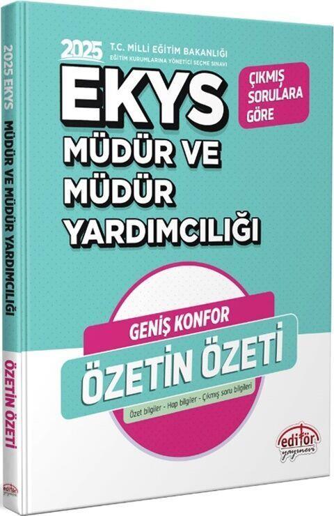 Editör Yayınları 2025 MEB EKYS Müdür ve Yardımcılığı Özetin Özeti