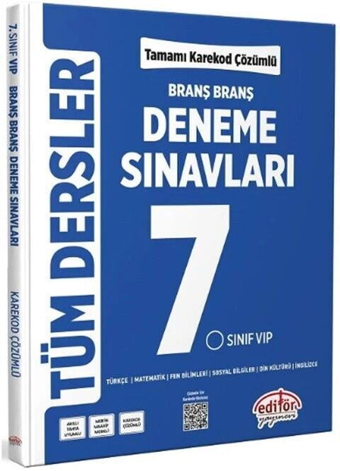 Editör Yayınları 7. Sınıf Tüm Dersler Ünite Ünite Deneme Sınavları