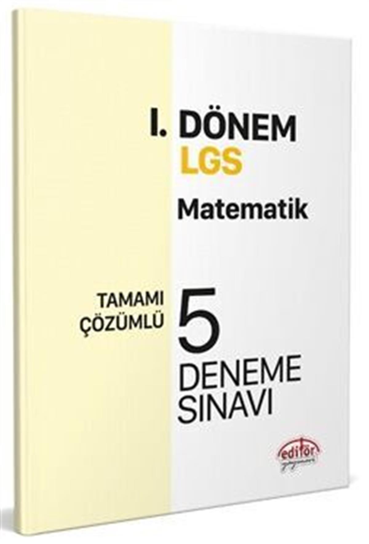 Editör Yayınları 8. Sınıf LGS Matematik 1. Dönem 5 Deneme