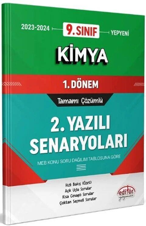 Editör Yayınları 9. Sınıf Kimya 1. Dönem Ortak Sınav 2. Yazılı Senaryoları