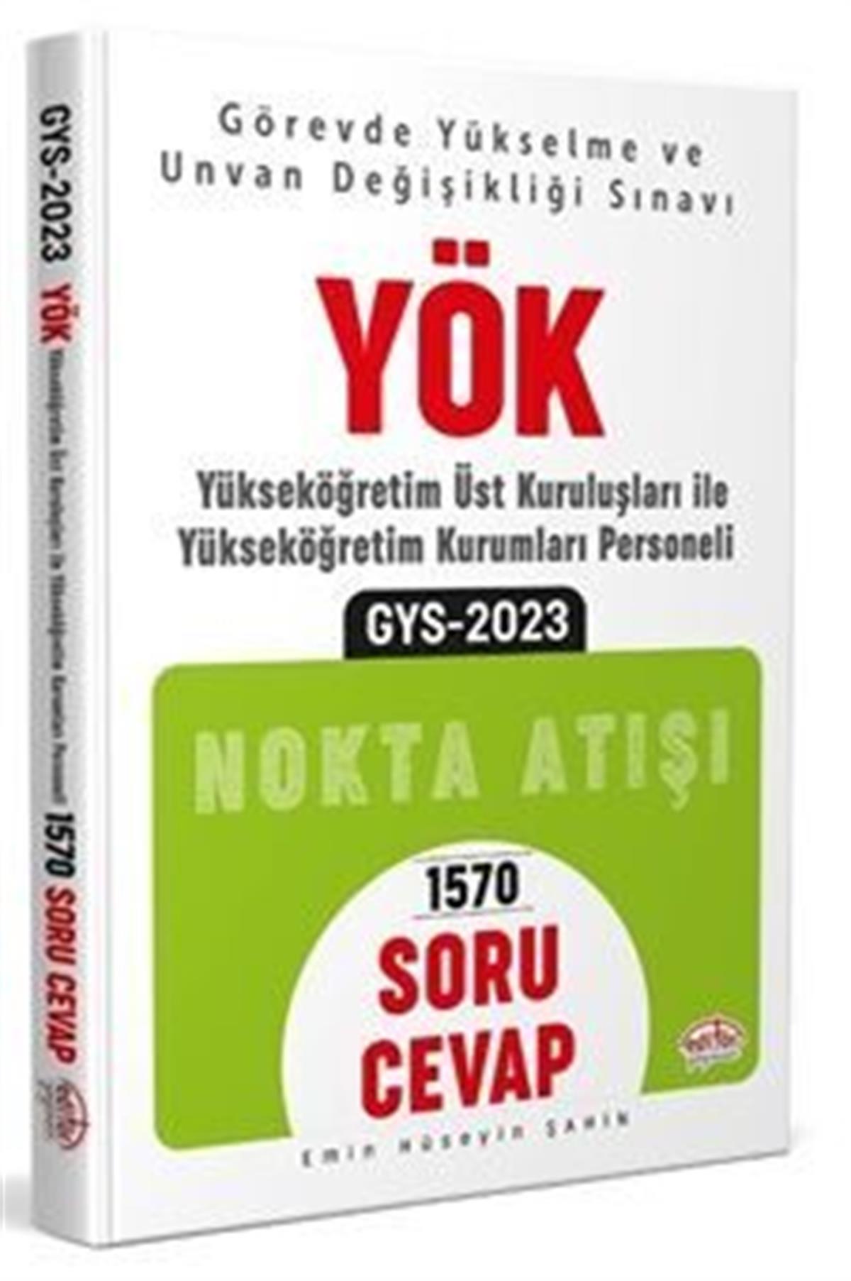 Editör Yayınları GYS Yök Nokta Atışı Soru Cevap