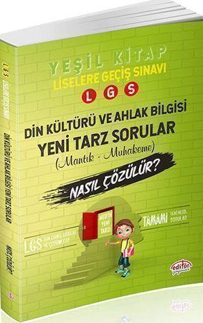 Editör Yayınları LGS Din Kültürü ve Ahlak Bilgisi Yeni Tarz Sorular Yeşil Kitap