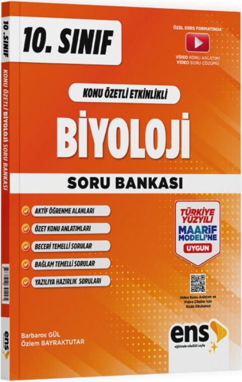 ENS Yayıncılık 10. Sınıf Biyoloji Maarif Konu Özetli Soru Bankası