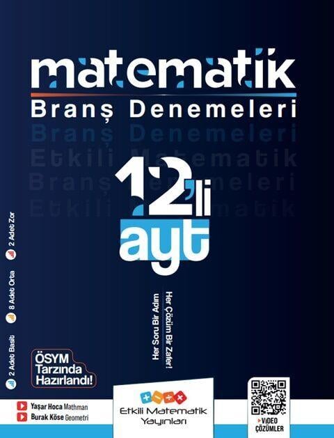 Etkili Matematik Yayınları AYT Matematik 12 li Branş Denemeleri