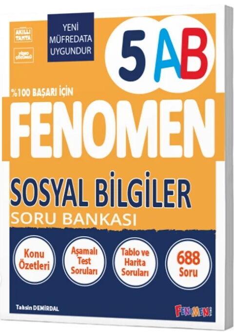 Fenomen Okul Yayınları 5. Sınıf Sosyal Bilgiler A ve B Soru Bankası
