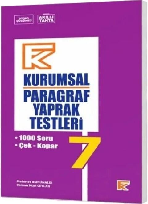 Fenomen Okul Yayınları 7. Sınıf Paragraf Kurumsal FK Yaprak Testleri