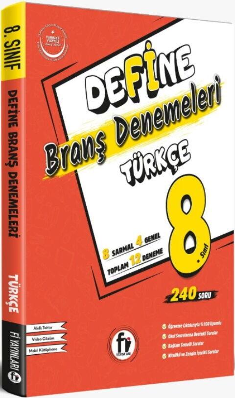 Fi Yayınları 8. Sınıf Türkçe Define Branş Denemeleri