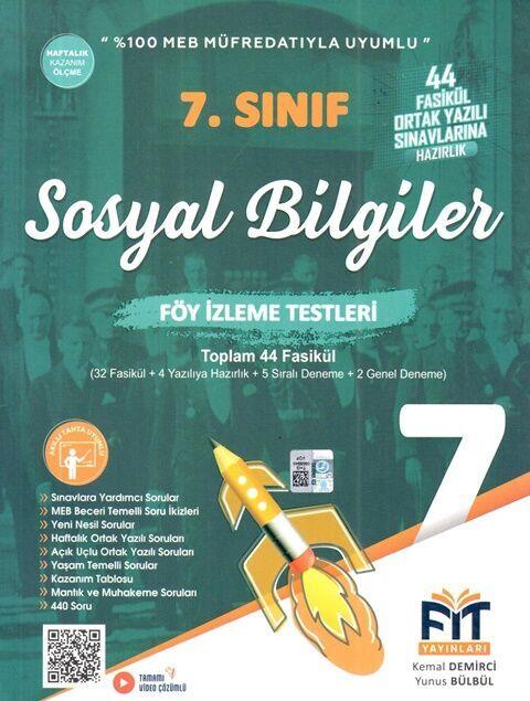 Fit Yayınları 7. Sınıf Sosyal Bilgiler Föy İzleme Testleri 44 Fasikül