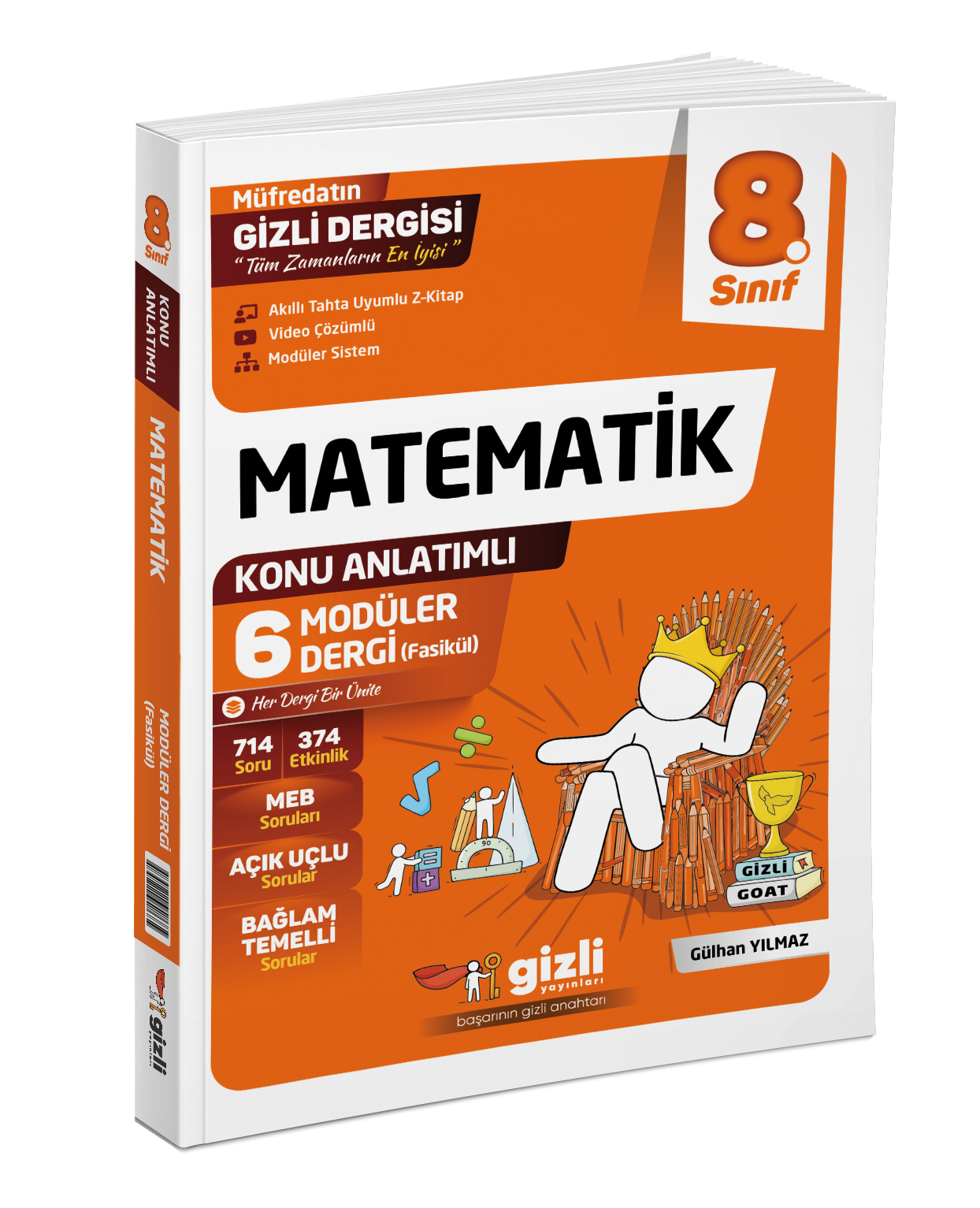 Gizli Yayınları 2027 8. Sınıf Matematik Müfredatın Gizli Dergisi Konu Anlatımlı 6 Modüler Dergi