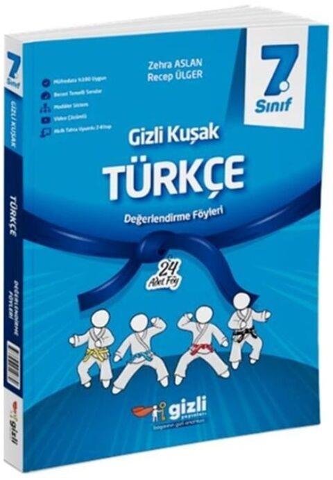 Gizli Yayınları 7. Sınıf Türkçe Gizli Kuşak Değerlendirme Föyleri